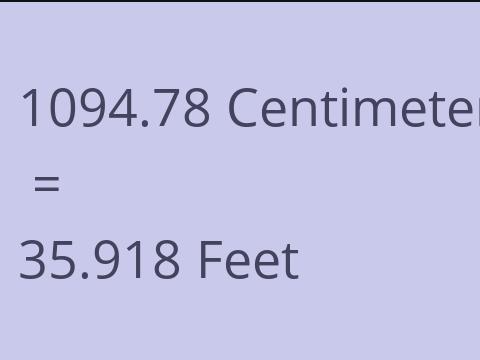 1094.78 CM TO FEET