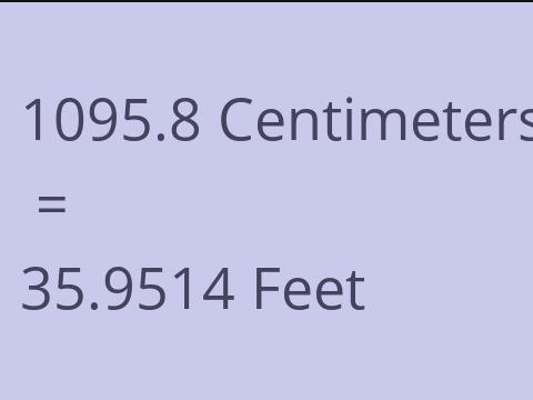 1095.8 CM TO FEET