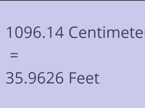 1096.14 CM TO FEET