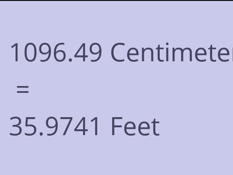 1096.49 CM TO FEET