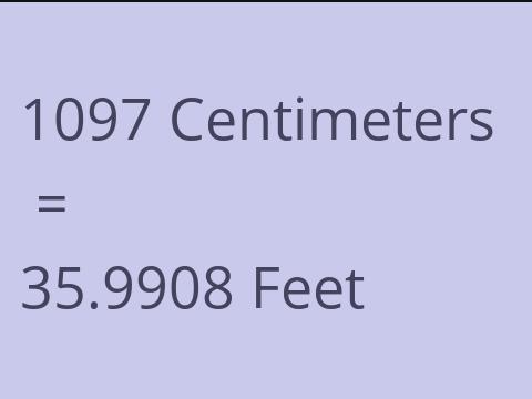 1097 CM TO FEET