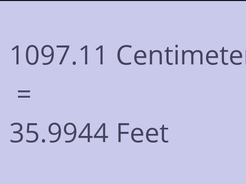 1097.11 CM TO FEET