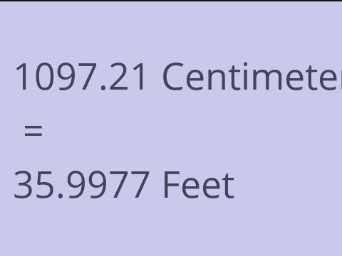 1097.21 CM TO FEET