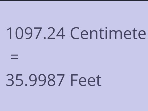 1097.24 CM TO FEET