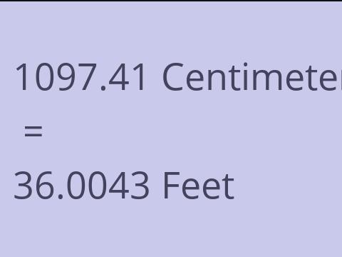 1097.41 CM TO FEET