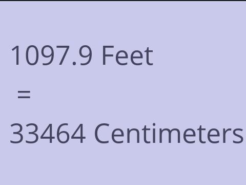 1097.9 FEET TO CM