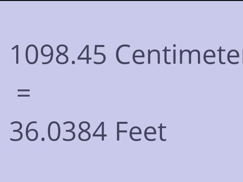 1098.45 CM TO FEET