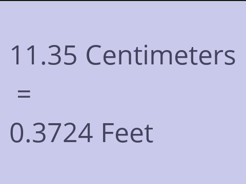 11.35 CM TO FEET