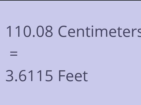 110.08 CM TO FEET