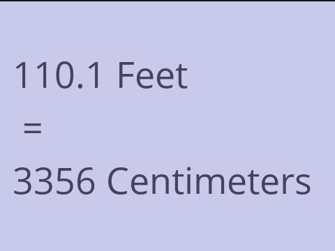 110.1 FEET TO CM