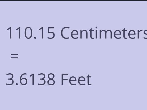 110.15 CM TO FEET