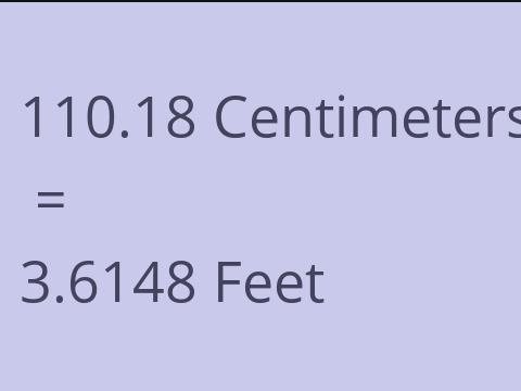 110.18 CM TO FEET