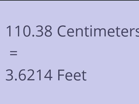 110.38 CM TO FEET