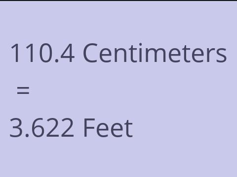 110.4 CM TO FEET