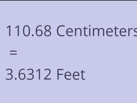 110.68 CM TO FEET