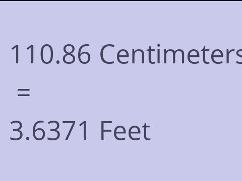 110.86 CM TO FEET