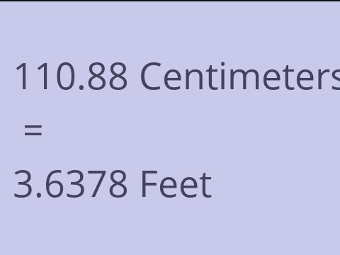 110.88 CM TO FEET