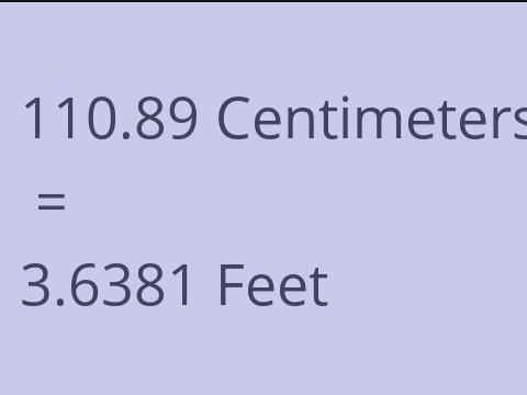 110.89 CM TO FEET