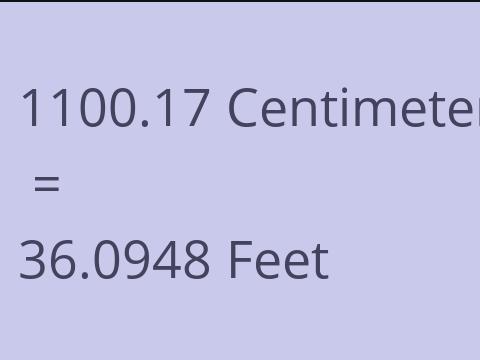 1100.17 CM TO FEET