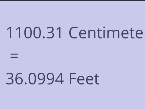 1100.31 CM TO FEET