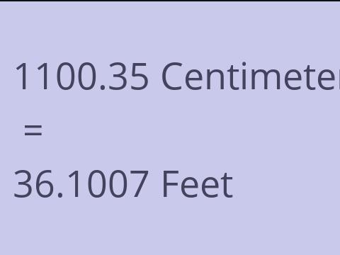 1100.35 CM TO FEET