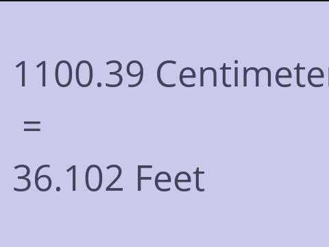 1100.39 CM TO FEET