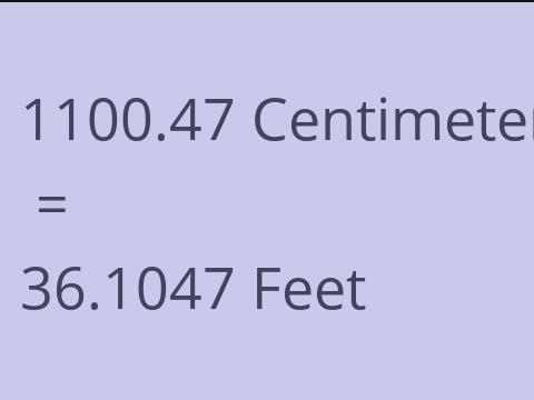 1100.47 CM TO FEET