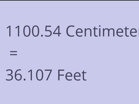 1100.54 CM TO FEET