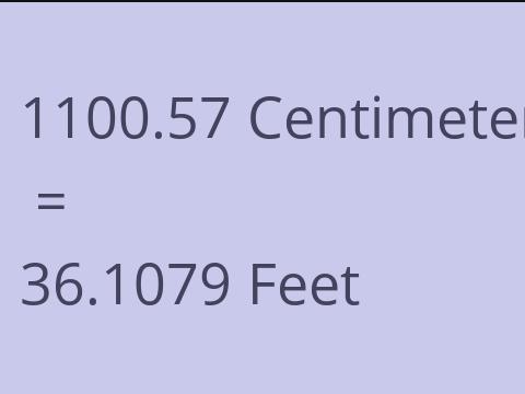 1100.57 CM TO FEET