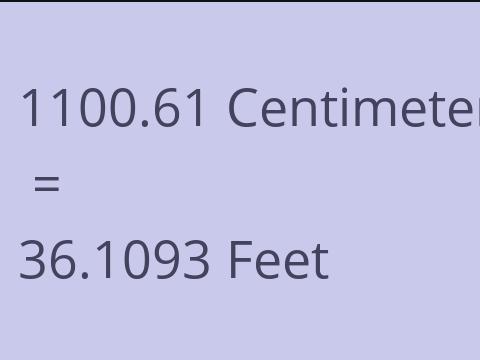 1100.61 CM TO FEET