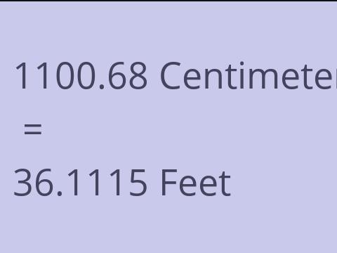 1100.68 CM TO FEET