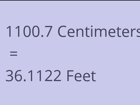 1100.7 CM TO FEET