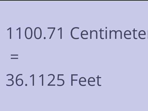 1100.71 CM TO FEET