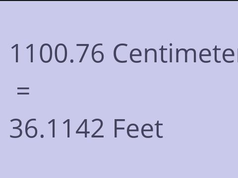 1100.76 CM TO FEET