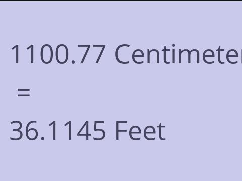 1100.77 CM TO FEET