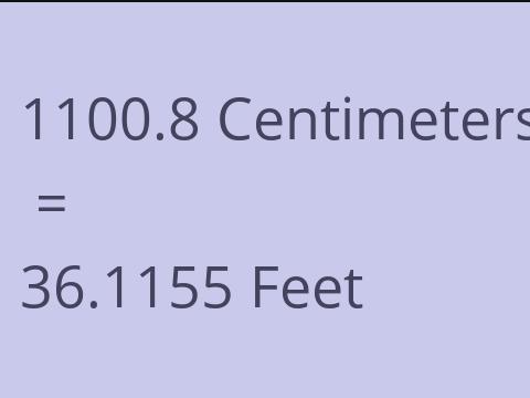 1100.8 CM TO FEET