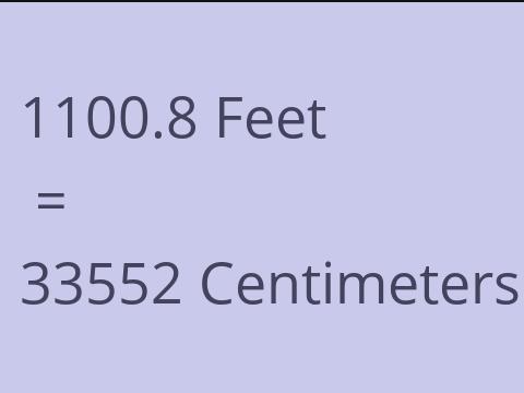 1100.8 FEET TO CM