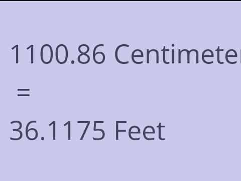 1100.86 CM TO FEET