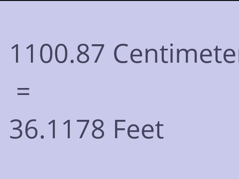 1100.87 CM TO FEET