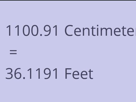 1100.91 CM TO FEET