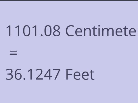 1101.08 CM TO FEET