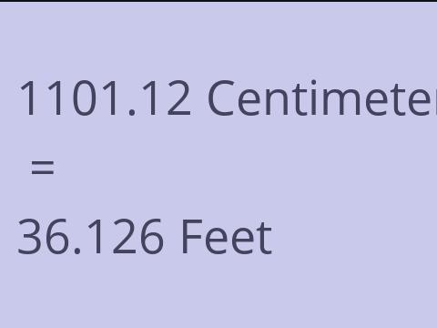 1101.12 CM TO FEET