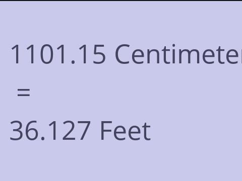 1101.15 CM TO FEET