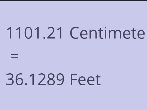 1101.21 CM TO FEET