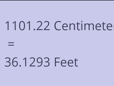 1101.22 CM TO FEET