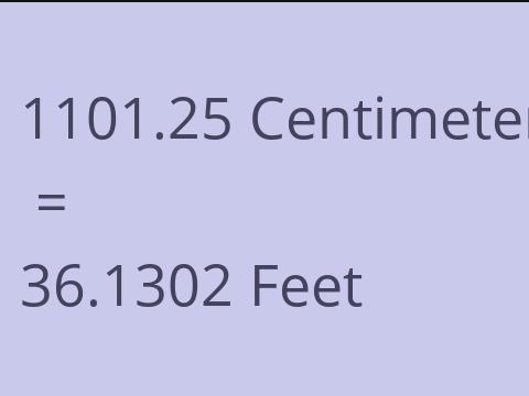 1101.25 CM TO FEET