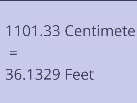 1101.33 CM TO FEET