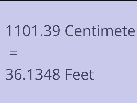 1101.39 CM TO FEET