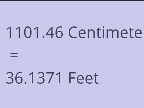 1101.46 CM TO FEET