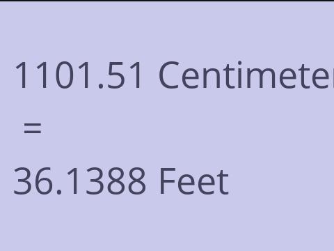 1101.51 CM TO FEET